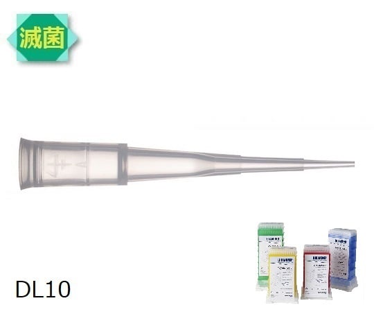 ダイアモンドチップ　タワーパック　DL10ST　滅菌済　0.1～20μL　96本×10箱　F167202