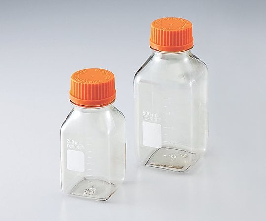 431431  Corning® 250 mL Square Polycarbonate Storage Bottles with
