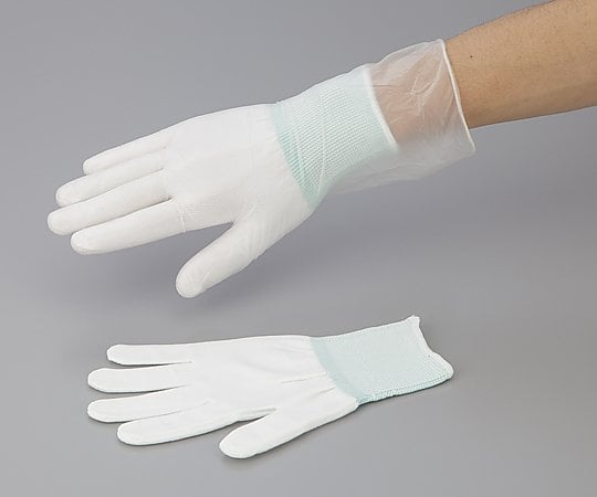 アズピュア（アズワン）2-2142-02　アズピュアインナー手袋　(オーバーロックタイプ)　ポリエステル製　L　10双入　