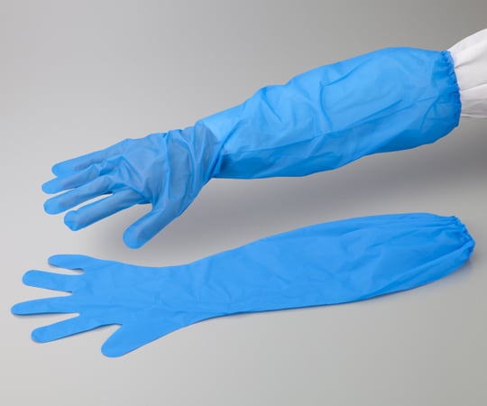 【食品衛生法適合】エステー2-2191-01　ポリエチレンロング手袋　ブルー　No.944