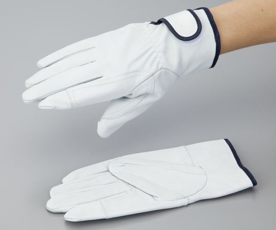 2-2384-02牛表革手袋手首マジックファスナー付No.706白230mmL【1双】(as1-2-2384-02)