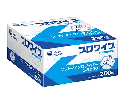 エリエール(大王製紙)2-2624-02プロワイプ・ソフトマイクロワイパーＳＳ２５０１９８×９０ｍｍＳＳ２５０２５０枚×７２箱【1箱(250枚×72箱入)】(as1-2-2624-02)