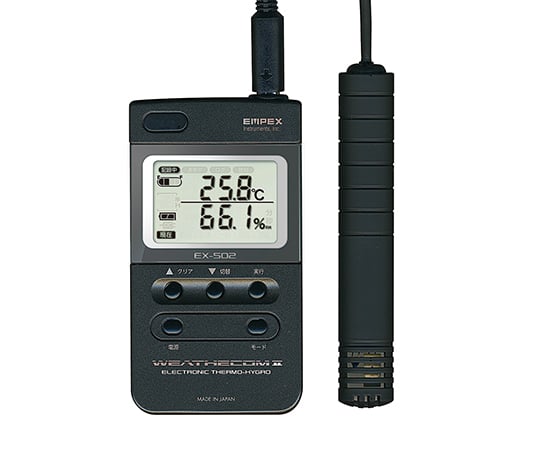 エンペックス2-2740-31-20　高性能デジタル温度湿度計　校正証明書付 EX-502
