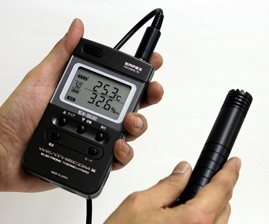 エンペックス2-2740-31-20　高性能デジタル温度湿度計　校正証明書付 EX-502