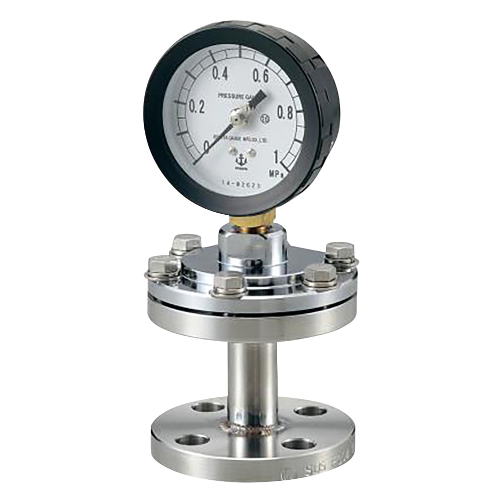 ダイヤフラム式圧力計（フランジタイプ）　75×0.6SUS