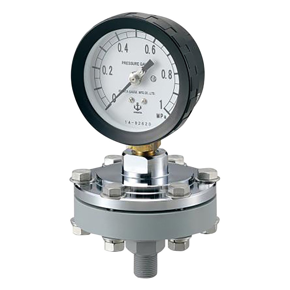 ダイヤフラム式圧力計（ネジタイプ）　75×0.6フッ素