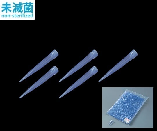 【サンプル】アズワン2-3006-03アイビスピペットチップ（バルクパック）100～1000μL５００本／袋×２袋ブルー【1箱(500本×2袋入)】(as1-2-3006-03)