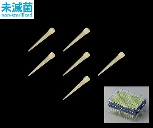 アズワン2-3009-03アイビスピペットチップ（ボックスパック）1～200μL９６本／箱×１０箱イエロー【1箱(96本×10ボックス入)】(as1-2-3009-03)