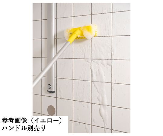 2-3374-11 コンパクトデッキブラシ（ハンドル付き） グリーン 7042S