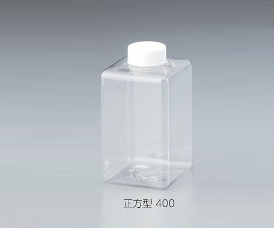 2-3407-01ＰＥＴ容器正方型４００ｍＬ【1本】(as1-2-3407-01)