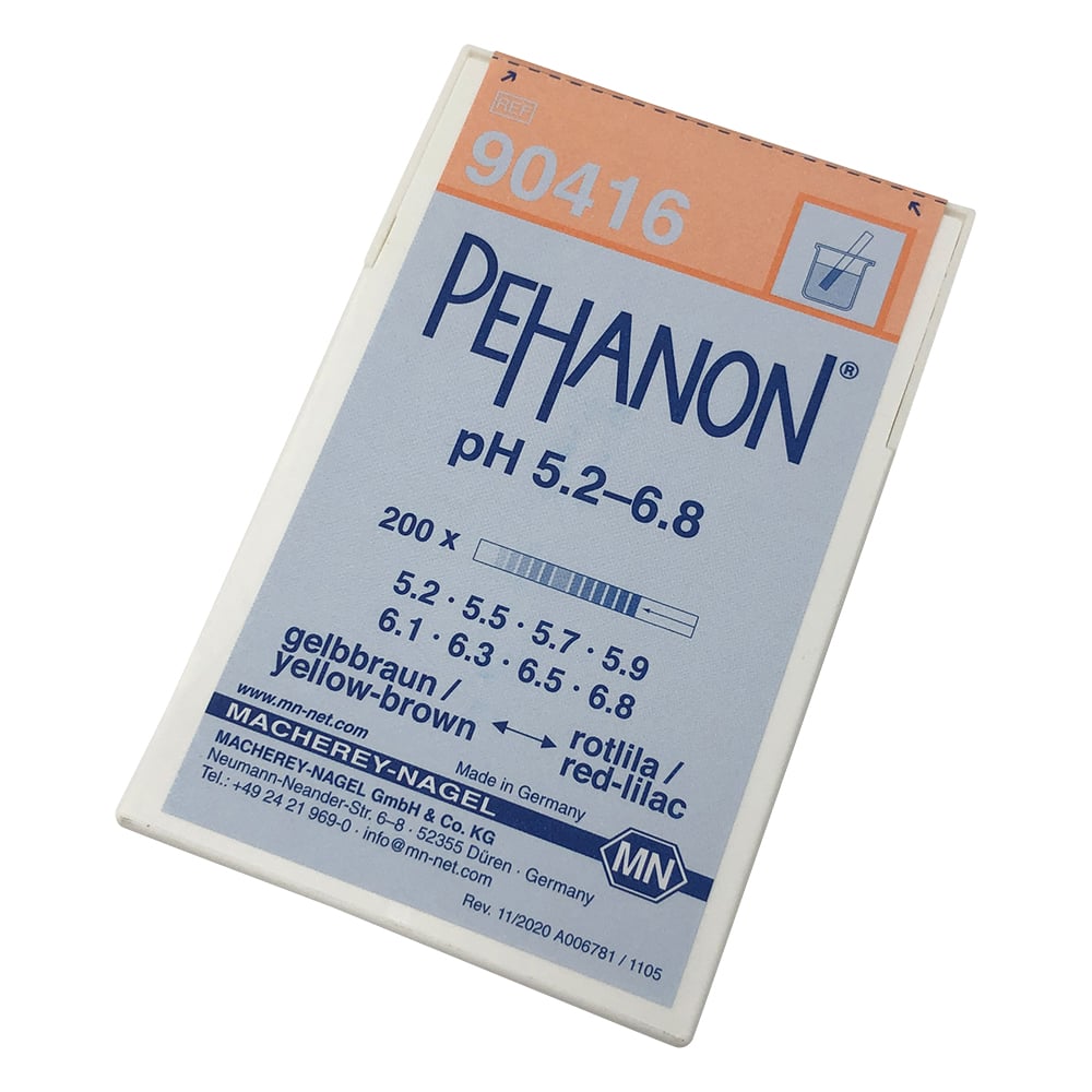 ストライプpH試験紙（PEHANON） pH5.2-6.8 1箱（200枚入）　MN90416