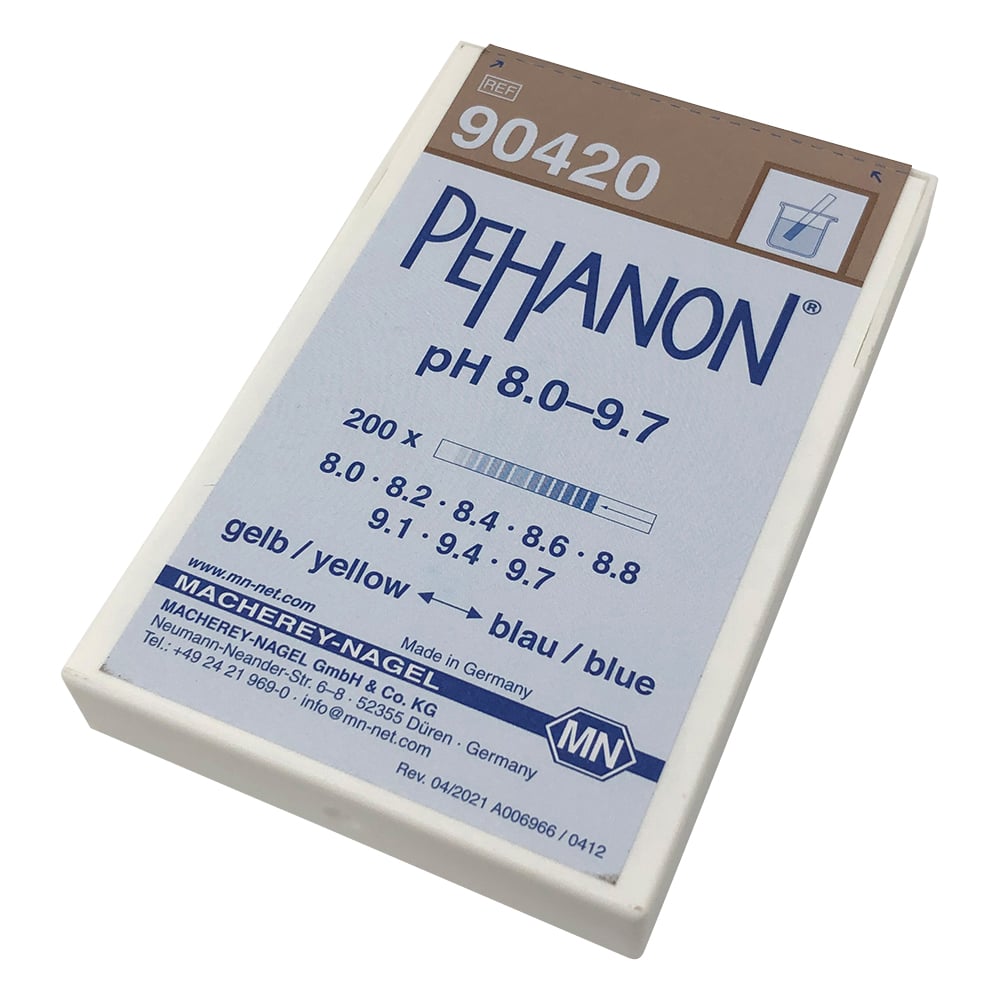 2-348-09 ストライプpH試験紙（PEHANON） pH8.0-9.7 1箱（200枚入