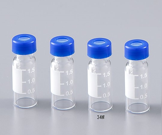 ThermoFisherScientific2-3857-09質量分析用バイアル(2mL)ラベル付き透明(青色キャップ)【1箱(100本入)】(as1-2-3857-09)