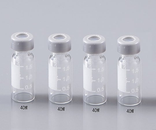 ThermoFisherScientific2-3857-10質量分析用バイアル(2mL)ラベル付き透明(灰色キャップ)【1箱(100本入)】(as1-2-3857-10)