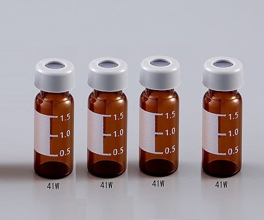 ThermoFisherScientific2-3857-12質量分析用バイアル(2mL)ラベル付き褐色(灰色キャップ)【1箱(100本入)】(as1-2-3857-12)