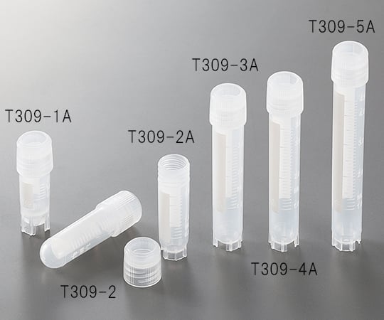 2-3881-43 クライオバイアル リップシールタイプ 2ml 外ネジ・丸底 T309-2