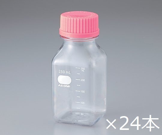 【滅菌】ビオラモ(アズワン)2-4130-52ビオラモポリカーボネイト角型ボトル250ml（ケース販売）24本入【1箱(24個入)】(as1-2-4130-52)