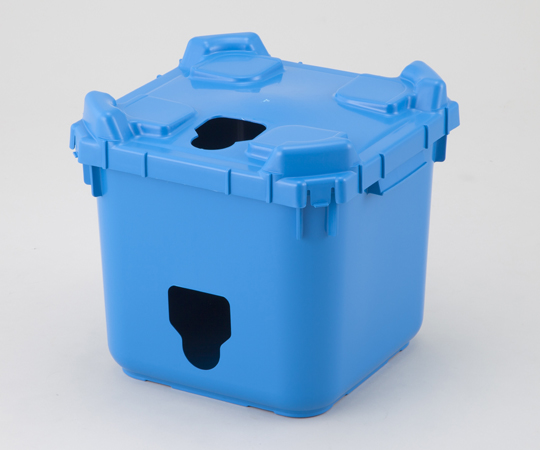 2-4171-12バッグインコンテナーＢＩＣ２０－１本体穴有フタ穴有青【1個】(as1-2-4171-12)