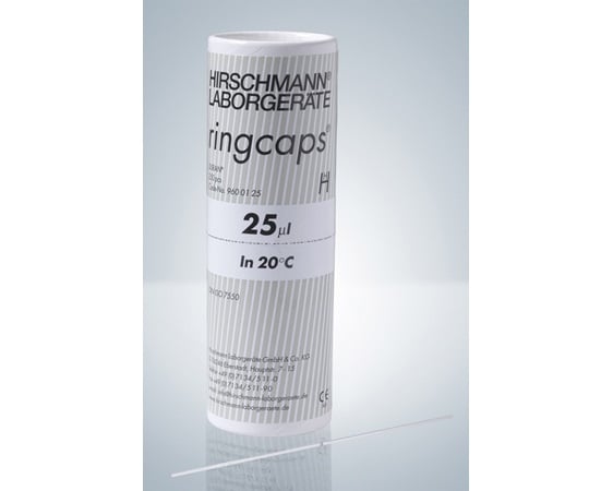 アズワン2-454-05リングキャップス２５μＬ１目盛２５０本入り【1箱(250本入)】(as1-2-454-05)