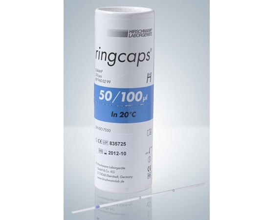 アズワン2-454-10リングキャップス１００μＬ１／２目盛２５０本入り【1箱(250本入)】(as1-2-454-10)