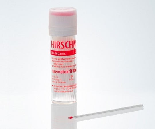 アズワン2-454-21ＥＭマイスターヘマトクリット毛細管ヘパリン処理１０００本入【1箱(1000本入)】(as1-2-454-21)