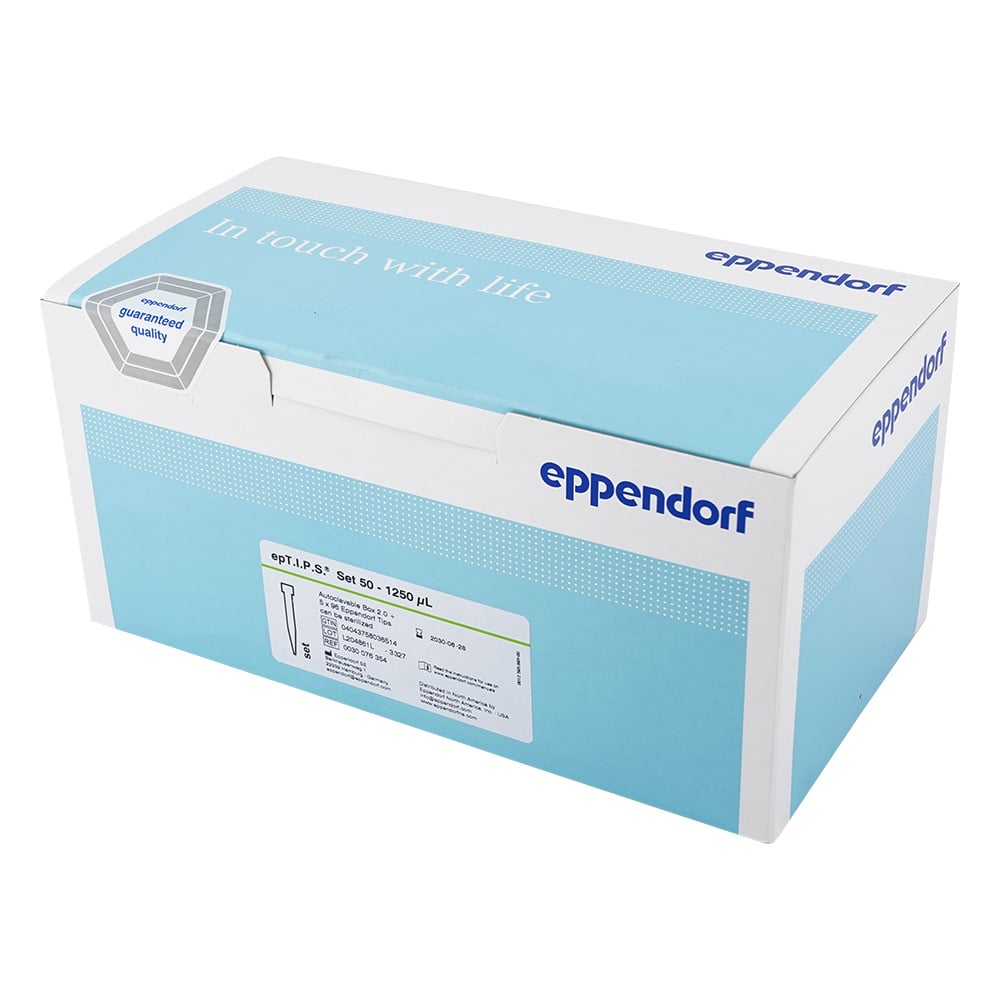 ピペットチップ(epTIPS)　セット　50～1250μL　（96本/トレー×5＋ケース（空箱））