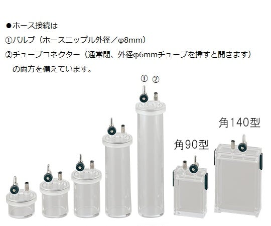 2-4920-08 小型真空デシケーター 95×40×140mm 角140型 【AXEL】 アズワン