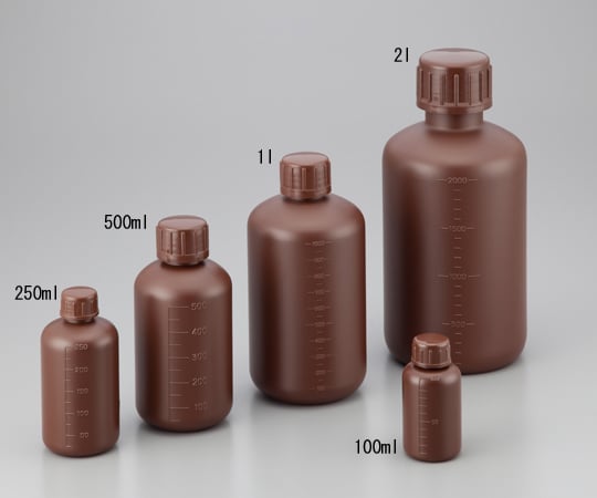 2-5076-01 標準規格瓶 丸型細口（遮光） 100mL 1本 1031-01 【AXEL