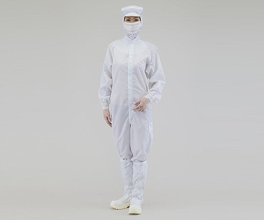 アズピュア（アズワン）2-5185-01　アズピュアクリーンスーツ　（フード別・センターファスナー型）　白　S　22110SW
