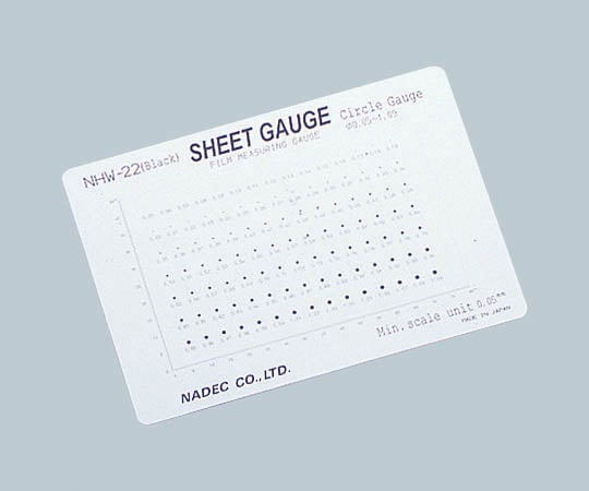 2-5607-05顕微鏡用スケールＮＨＷ－２２Ｂｌａｃｋサークルゲージ【1枚】(as1-2-5607-05)