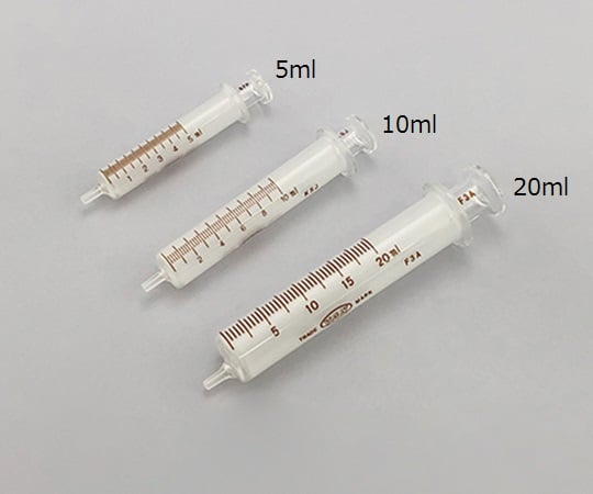 2-5636-03 白硬注射筒 ガラス先 3mL 00200314 【AXEL】 アズワン