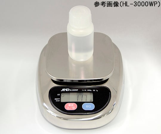 2-6203-01-20 防水電子天秤 128×128mm 校正証明書付 HL-300WP