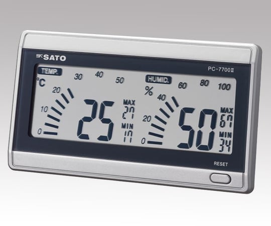 佐藤計量器製作所2-6297-01-20　デジタル温湿度計　校正証明書付 PC-7700Ⅱ