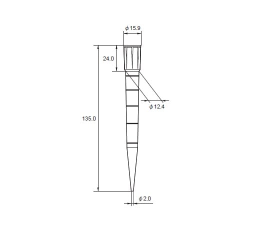 2-652-34 マイクロピペット用チップ 1000～5000μL 100本入入 00-BMT2-XR