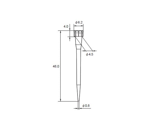 2-652-71 マイクロピペット用チップ 0.5～10μL 1000本 00-BMT2-SSW