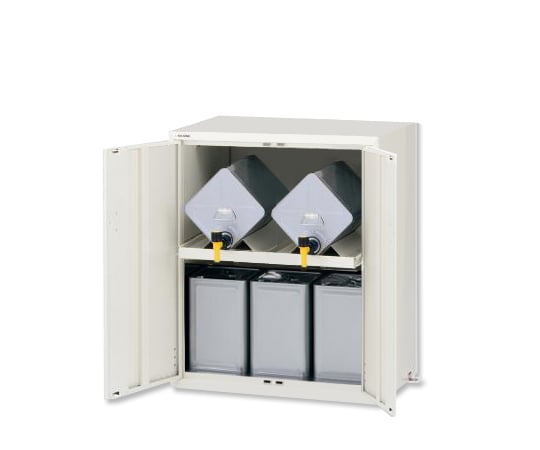 【送料定額】アズワン2-694-02サーバーラック（薬品保管庫・一斗缶用）スチール製２列１段【1台】(as1-2-694-02)