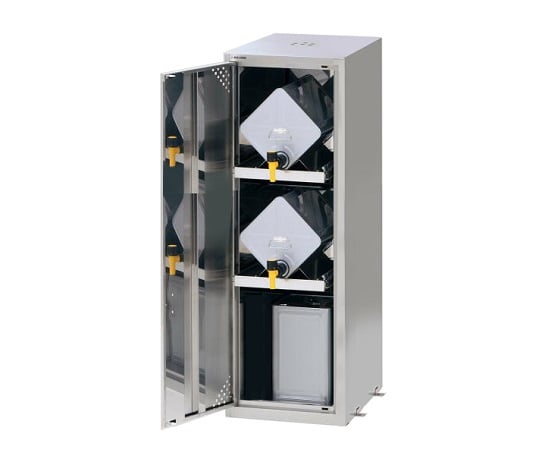 【送料定額】アズワン2-696-03サーバーラック（薬品保管庫・一斗缶用）ステンレス製１列２段【1台】(as1-2-696-03)