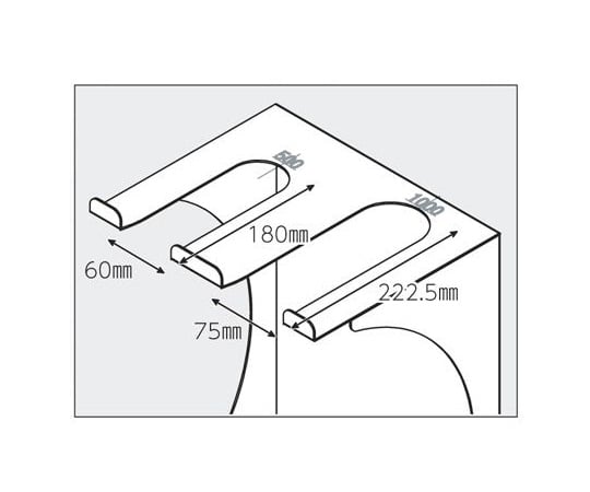 2-716-02 メスシリンダースタンド 500・1000mL MCS-2