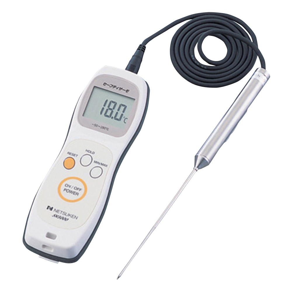 2-7224-01 防水型デジタル温度計(セーフティサーモ) 本体+標準センサー 