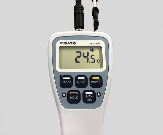 2-7383-11 防水型デジタル温度計 本体+センサー付き SK-270WP