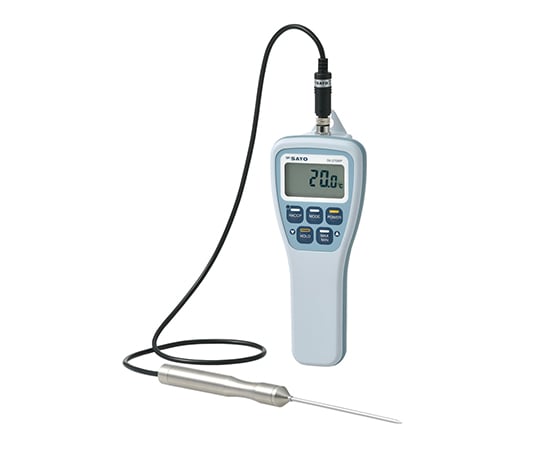 2-7383-11-20 防水型デジタル温度計 本体+センサー付き 校正証明書付 SK-270WP