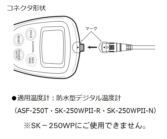 デジタル温度計用センサ 揚げ油測定用 SWPII05 M /2-7480-04-