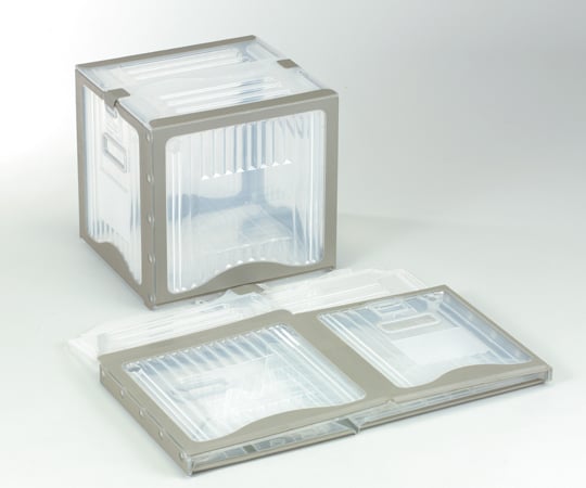 2-7563-07折りたたみコンテナー(リスボックス)４０Ｂクリア【1個】(as1-2-7563-07)