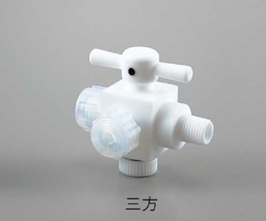 アズワン2-763-04アズフロン(R)YK接続ハーフオネジコックAF-YK123方【1個】(as1-2-763-04)