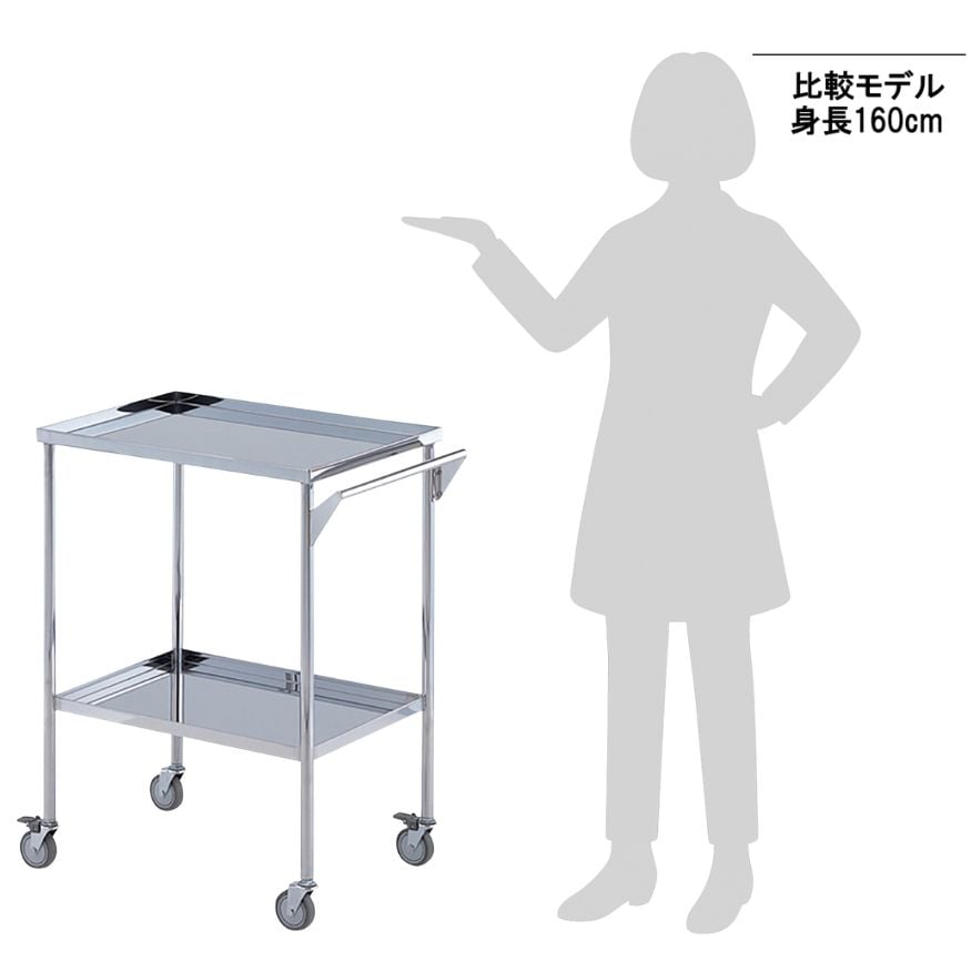 2-7679-01 立ち上げカート Mー2V-M 2段 M-2V-M 【AXEL】 アズワン