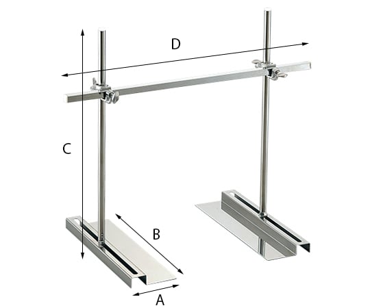 ヤマナカ2-793-22ヒータースタンド角型スタンド・ワイドタイプ(WB300W800)【1個】(as1-2-793-22)