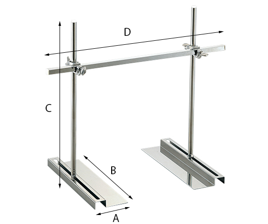 ヤマナカ2-793-23ヒータースタンド角型スタンド・ワイドタイプ(WB400W800)【1個】(as1-2-793-23)