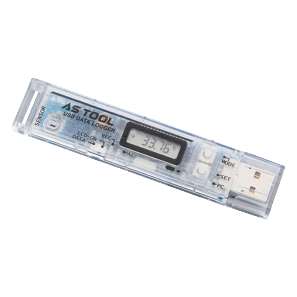 2-7963-12 温湿度データロガー (USB直結タイプ) RX-350THP 【AXEL