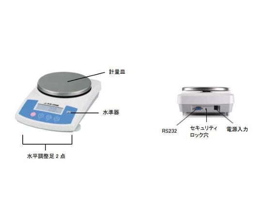 2-8036-23 アズプロ電子天秤 2200g ASR2202/E