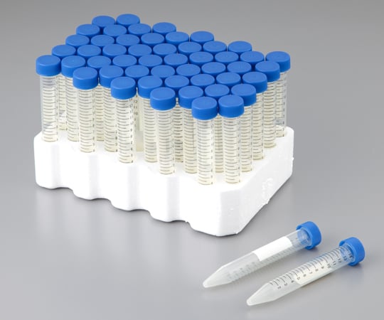 【滅菌】アズワン2-8089-11遠沈管(ラック入)ECK-15ML-Rコニカル型15mL【1箱(50本×10ラック入)】(as1-2-8089-11)